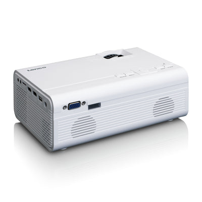 Lenco LPJ-280WH - Video projecteur LCD haute résolution, supporte le contenu Full HD 1080P - Blanc