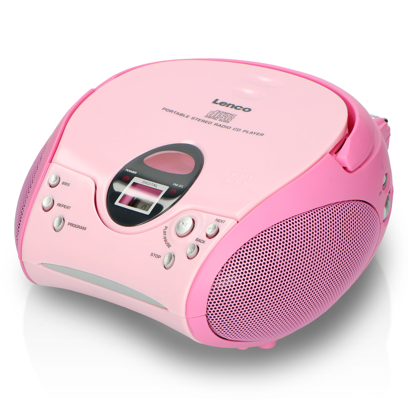 Lenco SCD-24 Pink - Radio portable avec lecteur CD - Rose