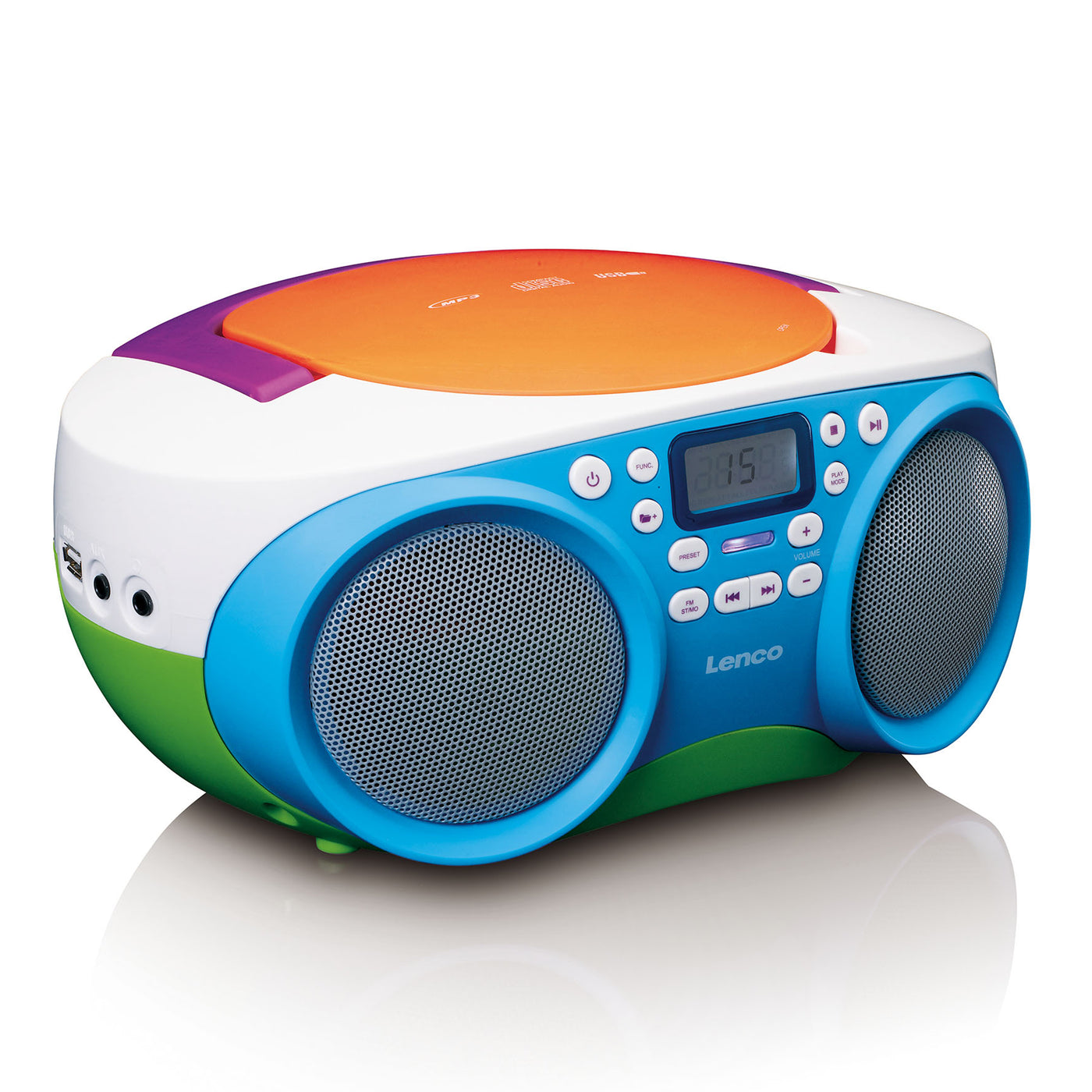 Lenco SCD-41 - Radio FM portable Lecteur CD/USB - Multicolore