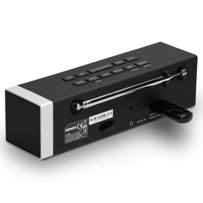 Lenco CR-630BK - Radio-réveil stéréo DAB+/FM avec connexion USB et entrée AUX - Noir