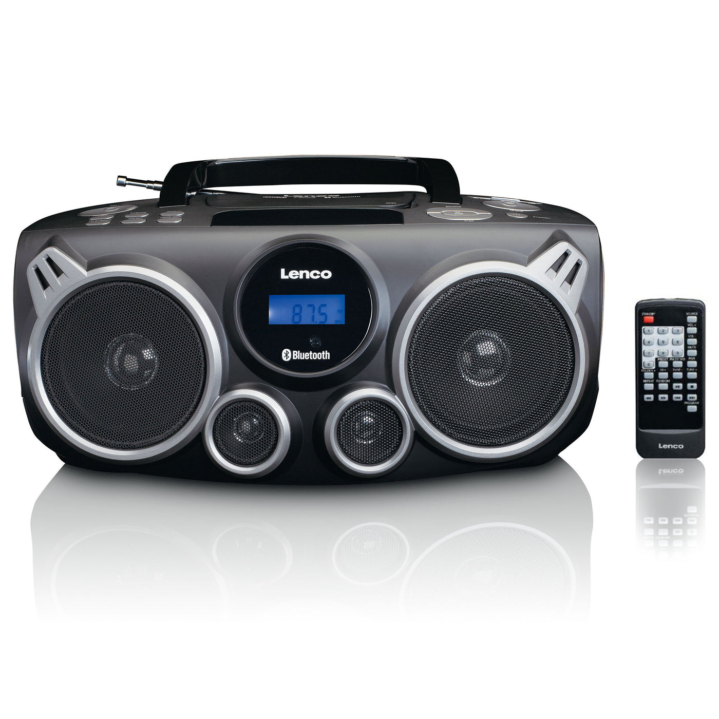 Lenco SCD-685BK - Radio DAB+/FM/lecteur CD portable avec connexions Bluetooth® et USB et emplacement pour carte SD - Noir