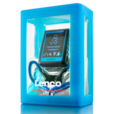 Lenco PODO-152 Blue - Lecteur MP3/MP4 avec podomètre et mémoire de 4 Go - Bleu