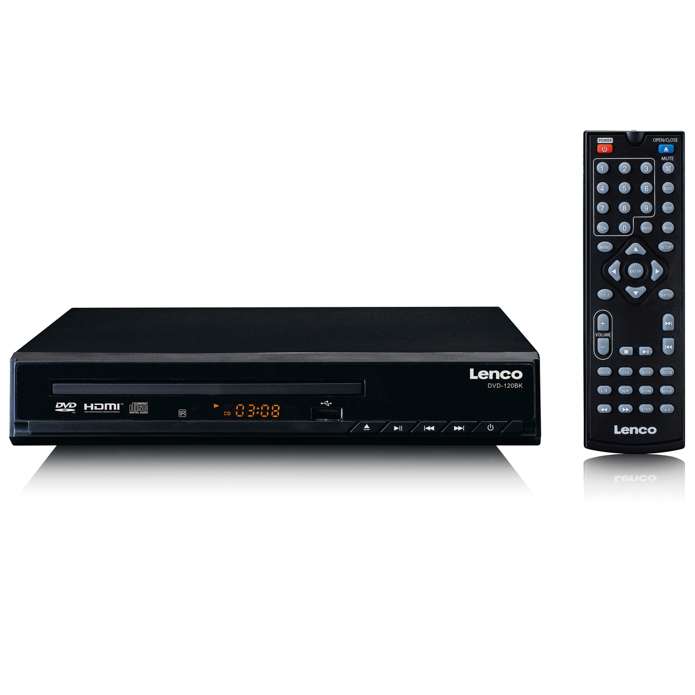 Lenco DVD-120BK - Lecteur DVD avec HDMI et télécommande