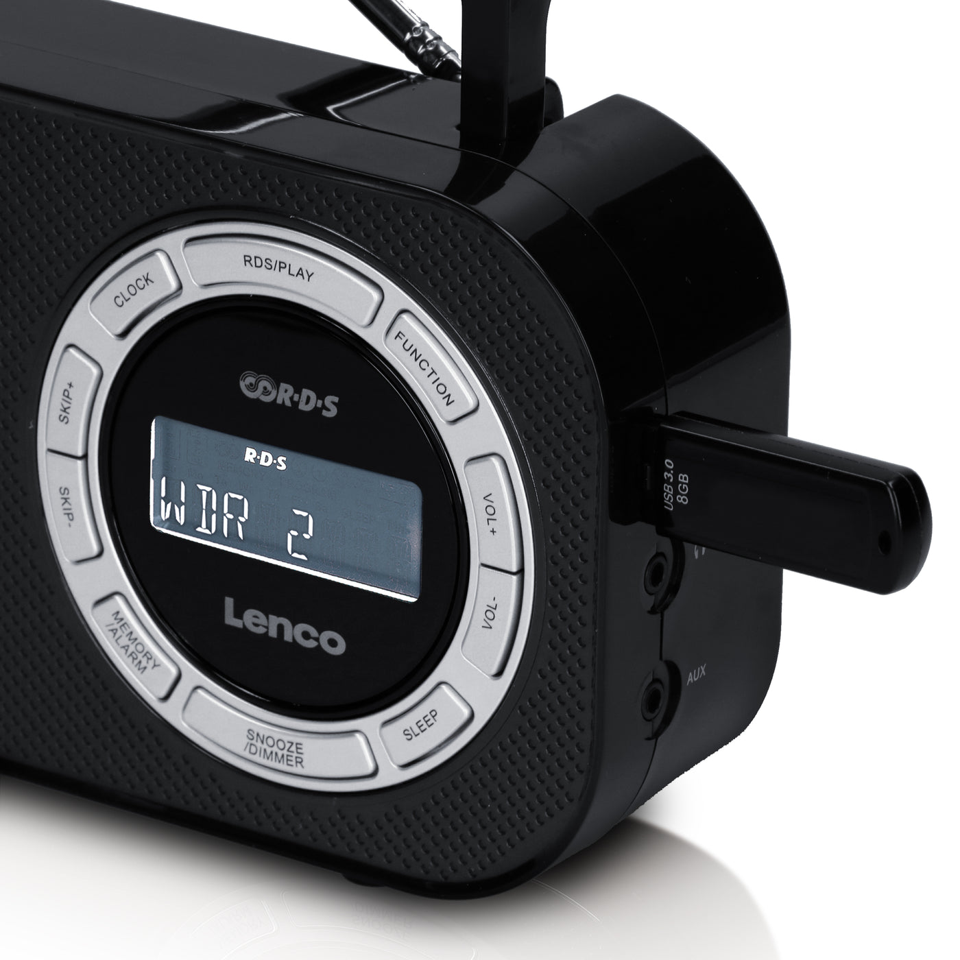 Lenco PR2700 - Radio de survie à piles compacte pour la survie en extérieur, Noir