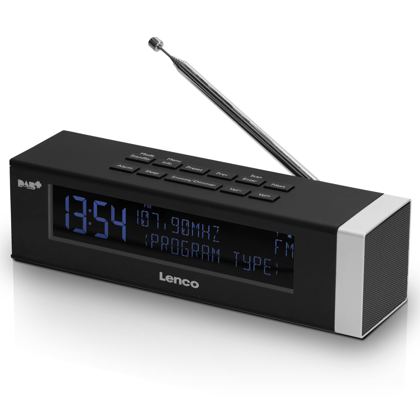 Lenco CR-630BK - Radio-réveil stéréo DAB+/FM avec connexion USB et entrée AUX - Noir