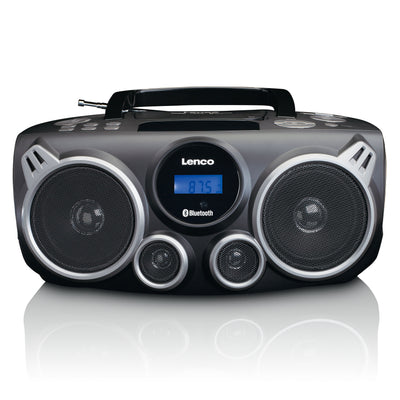 Lenco SCD-685BK - Radio DAB+/FM/lecteur CD portable avec connexions Bluetooth® et USB et emplacement pour carte SD - Noir