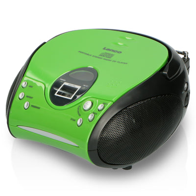 Lenco SCD-24 Green/Black - Radio portable avec lecteur CD - Vert/noir