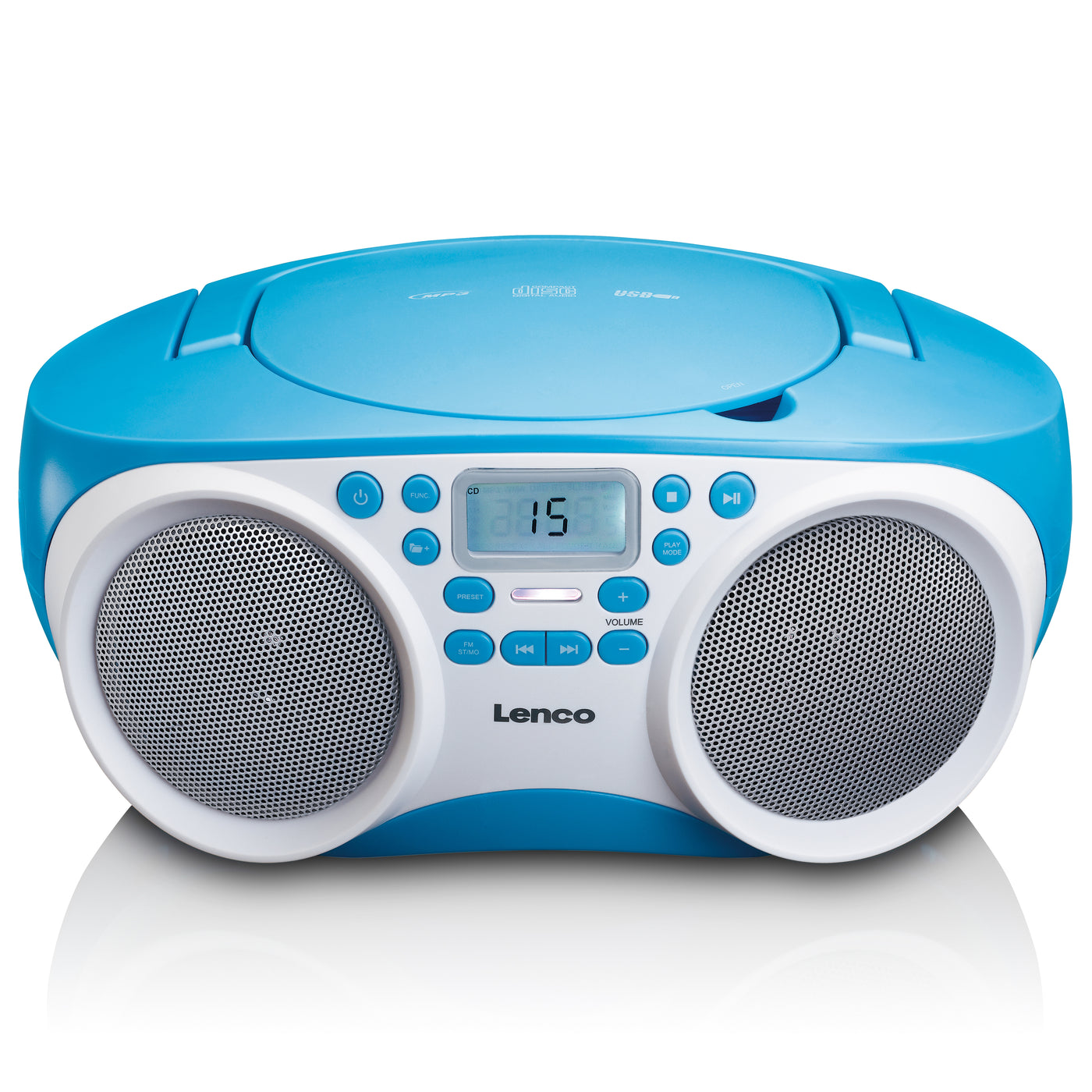 Lenco SCD-200BU - Radio/lecteur CD avec lecteur MP3 et fonction USB - Bleu