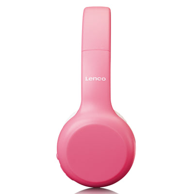 Lenco HPB-110PK - Casque Bluetooth® pliable pour enfants - Rose