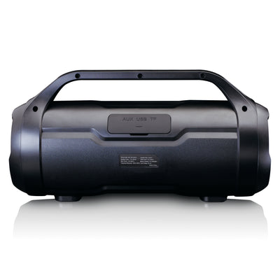 Lenco SPR-070BK - Enceinte Bluetooth® étanche avec radio FM, lecteur USB/SD et effets lumineux - Noir