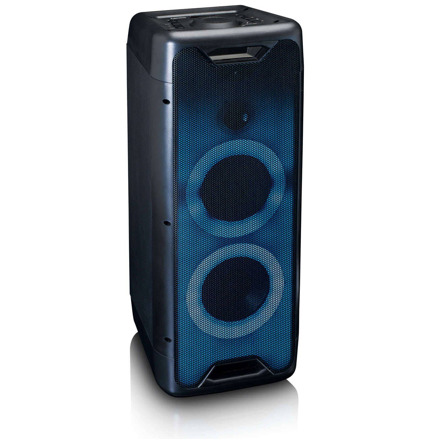 Lenco PA-200BK - Enceinte avec jeu de lumières frontal, fonction TW