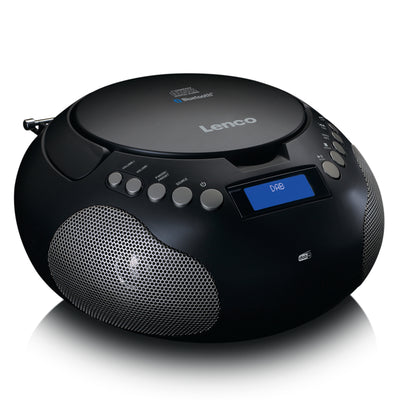 Lenco SCD-341BK - Radio stéréo portable DAB+/ FM avec Bluetooth® - Radio alimentée par batterie ou par secteur