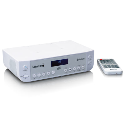 Lenco KCR-200WH - Radio de cuisine DAB+/FM avec Bluetooth®, éclairage et minuteur - Blanc