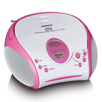 Lenco SCD-24PK kids - Radio portable avec lecteur CD - Rose