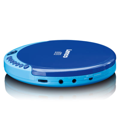 Lenco CD-011 - Lecteur CD portable avec fonction de rechargement - Bleu