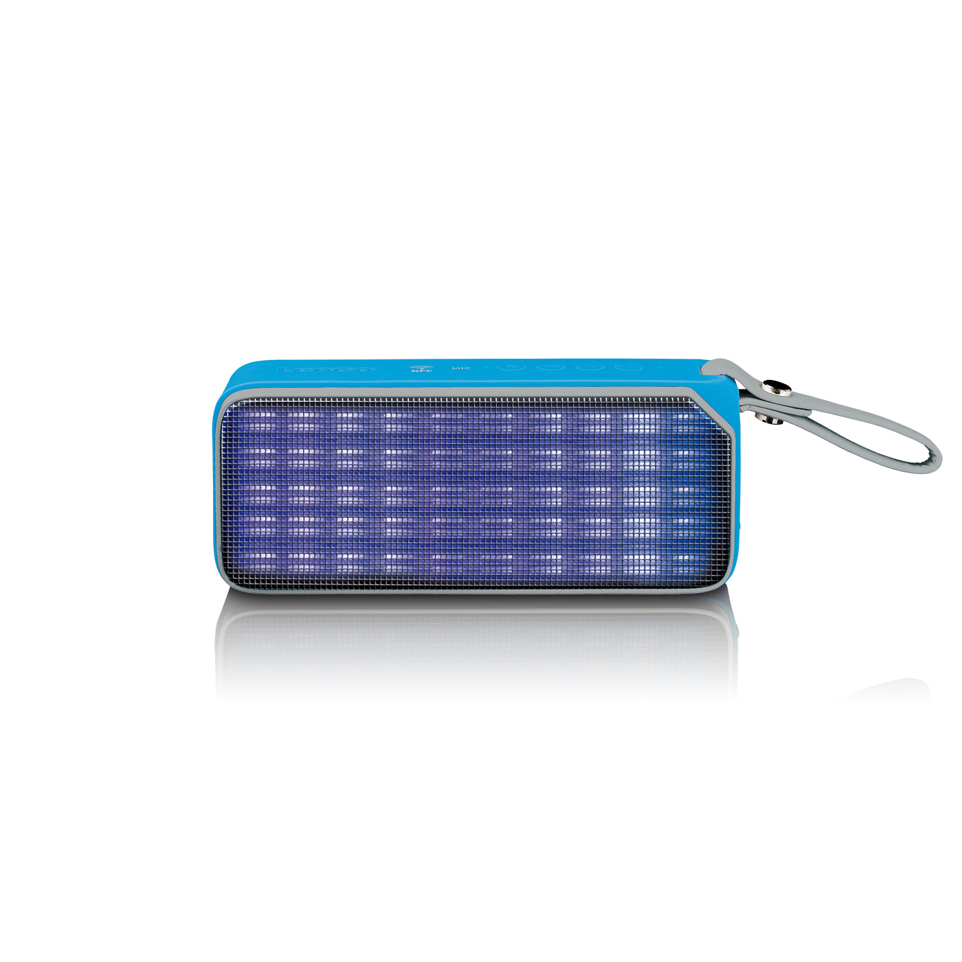 Lenco BT-191BU - Enceinte Bluetooth® étanche aux projections d'eau avec effets lumineux - Bleu