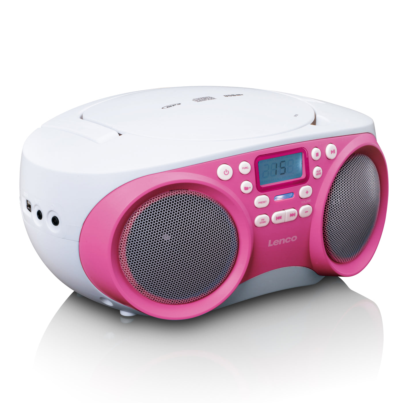 Lenco SCD-301PK - Radio / Lecteur CD portatif - Rose