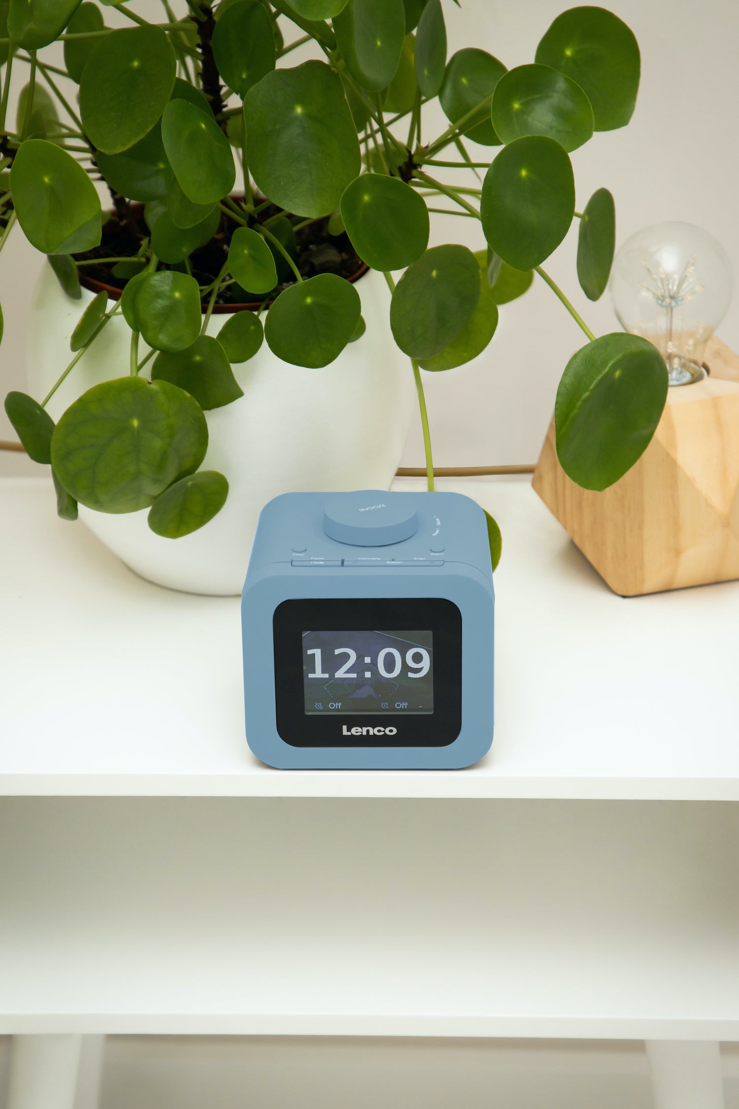 Lenco CR-620BU - Radio-réveil DAB+/FM avec écran couleur - Bleu