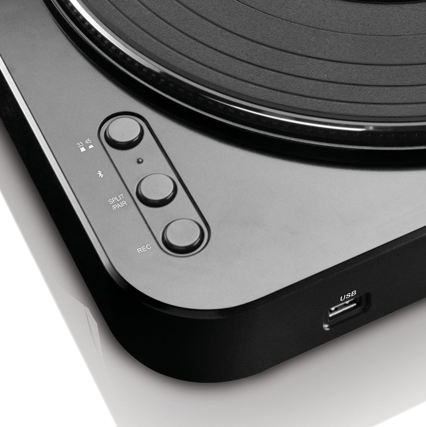 Lenco LBT-120BK - Platine vinyle avec enregistreur USB et Bluetooth® - Noir