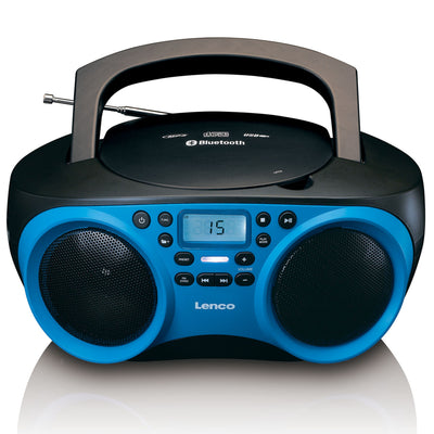 Lenco SCD-501BU - Radio FM et lecteur CD/USB portable avec Bluetooth® - Bleu