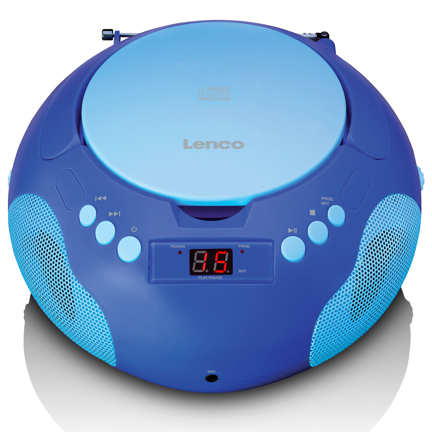 Lenco SCD-620BU - Portable radio/ CD player w. MIC. - Bleu