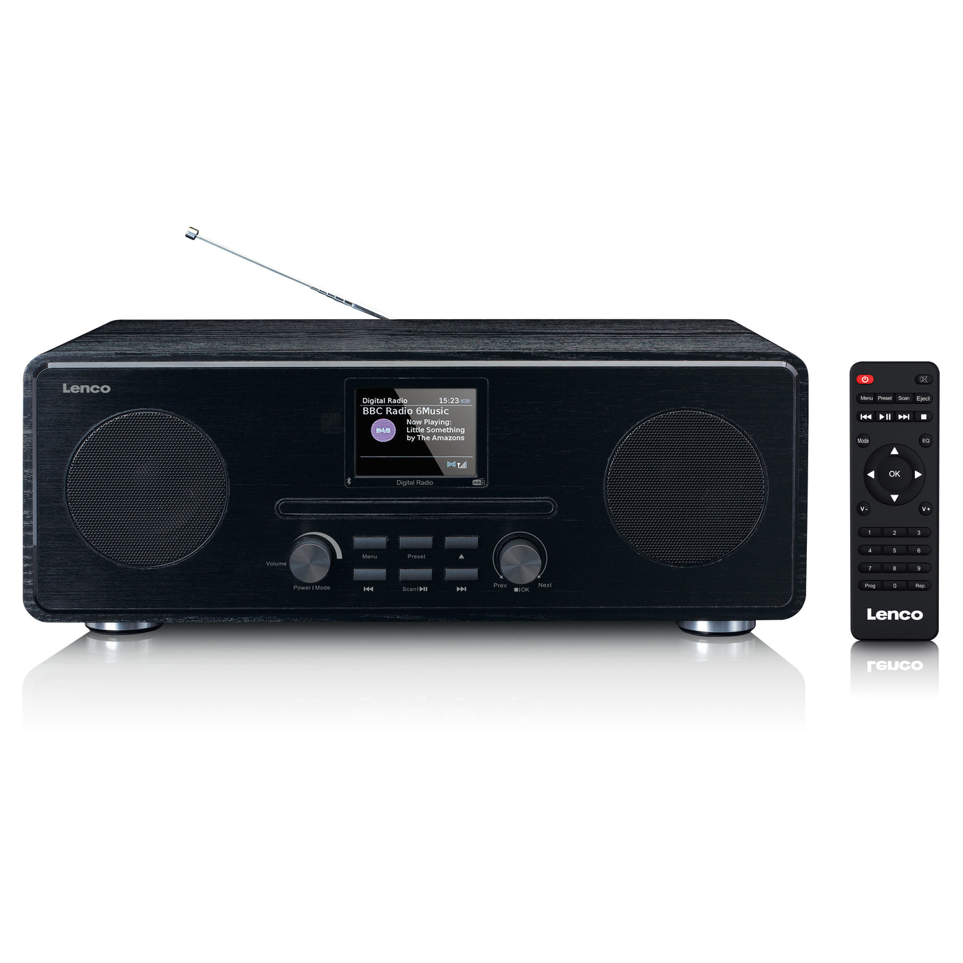 Lenco DAR-061BK - Radio DAB+/FM avec lecteur CD et Bluetooth® - Noir