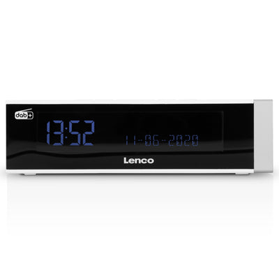Lenco CR-630WH - Radio-réveil stéréo DAB+/FM avec connexion USB et entrée AUX - Blanc