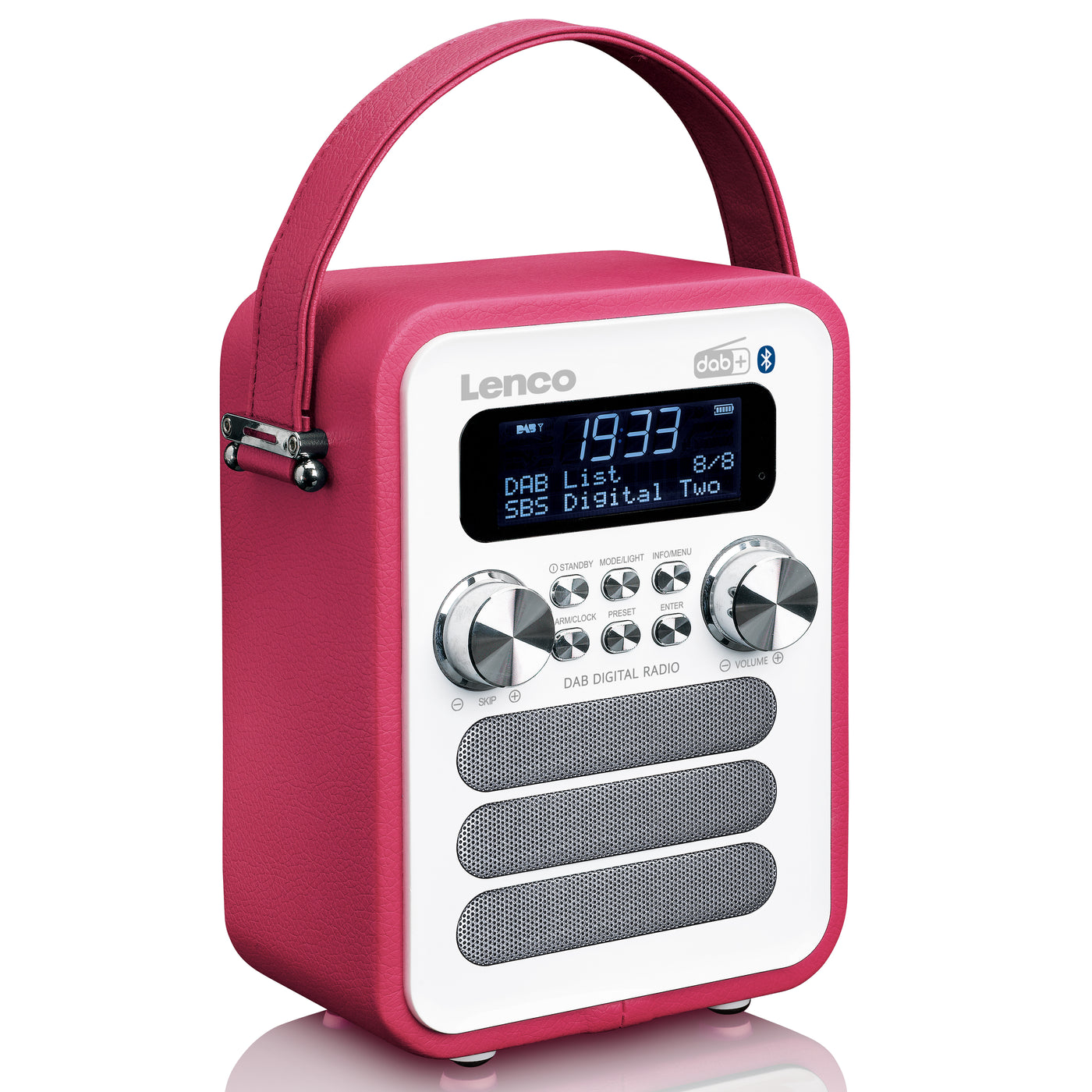 Lenco PDR-051PKWH - Radio DAB+/ FM avec Bluetooth® - Rose