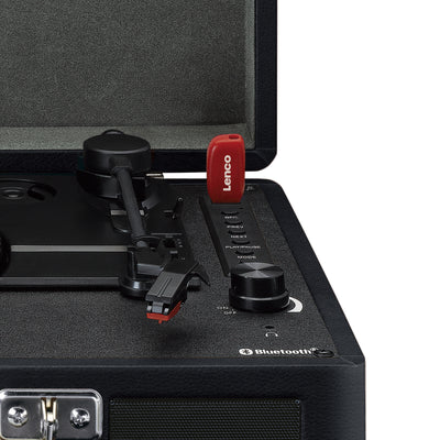 Lenco TT-115BK - Platine vinyle Bluetooth® avec enceintes intégrées, noire