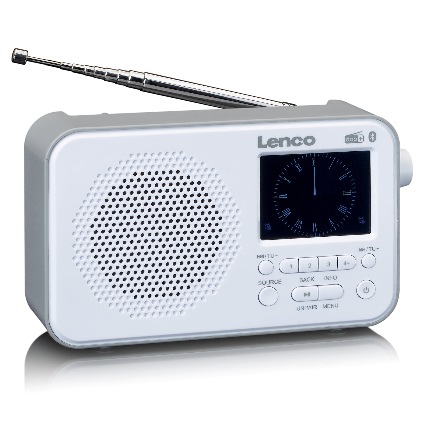 Lenco PDR-035WH - Radio DAB+/FM avec Bluetooth® - Blanc