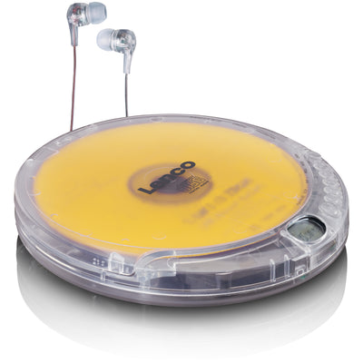 Lenco CD-012TR - Lecteur CD portable avec fonction de rechargement - Transparent