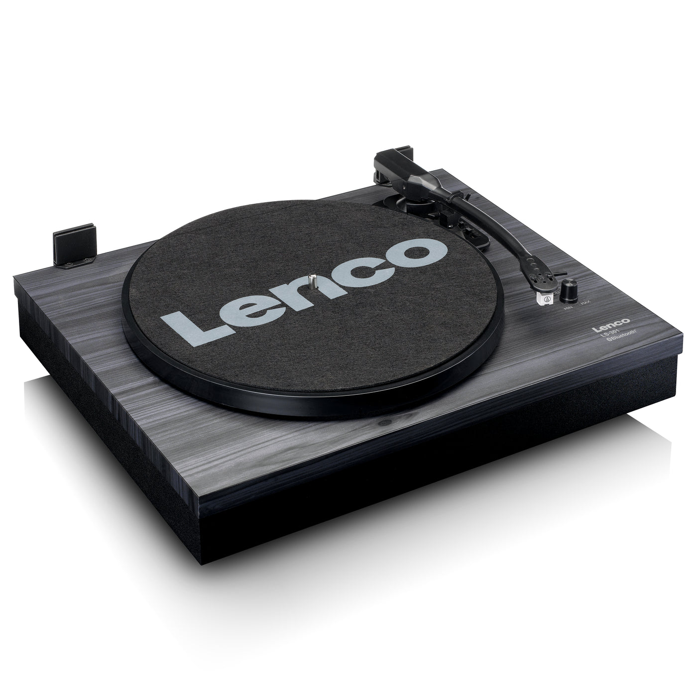 Lenco LS-301BK - Platine avec Bluetooth® et deux haut-parleurs externes, noir
