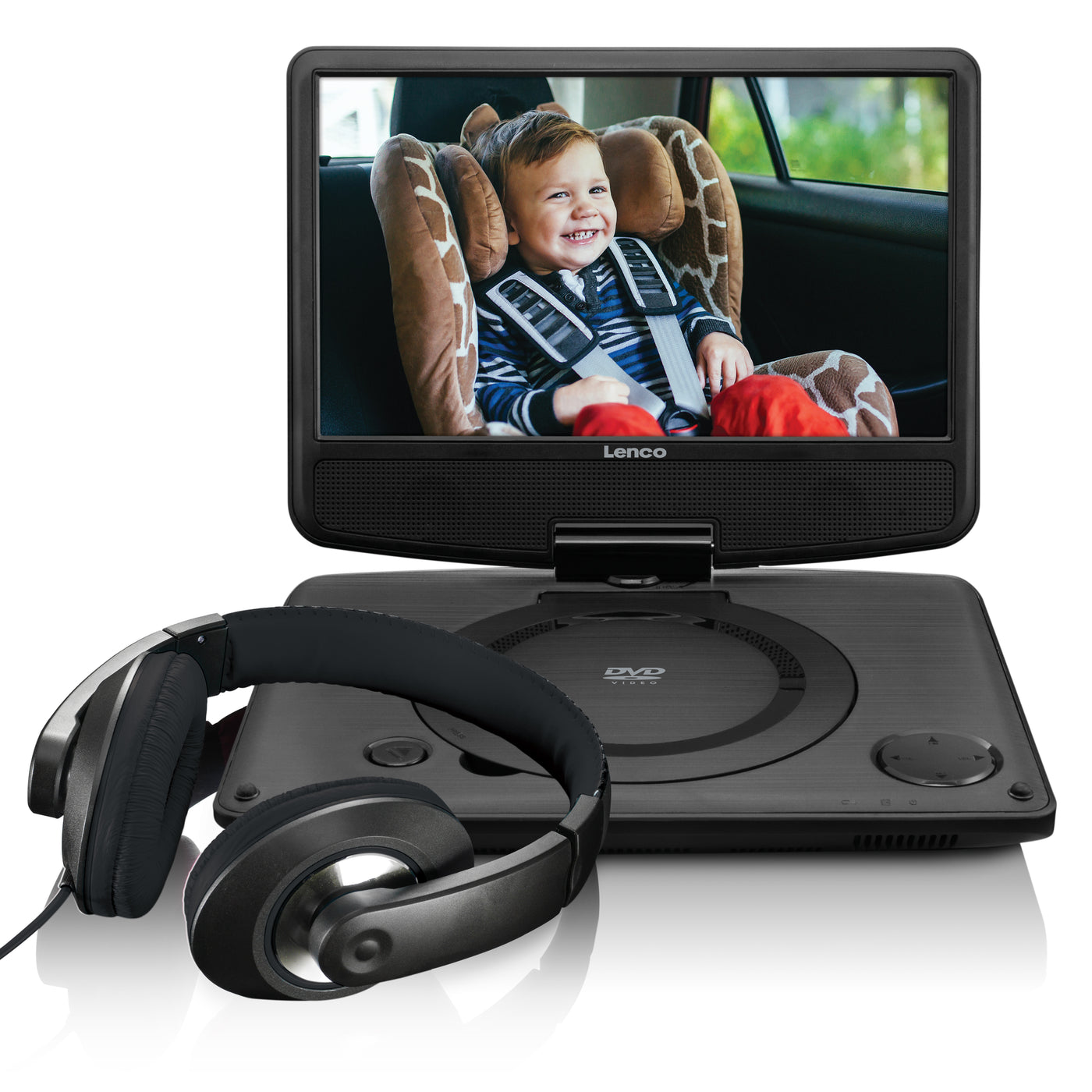 Lenco DVP-935 Lecteur DVD portable 9 pouces noir avec support