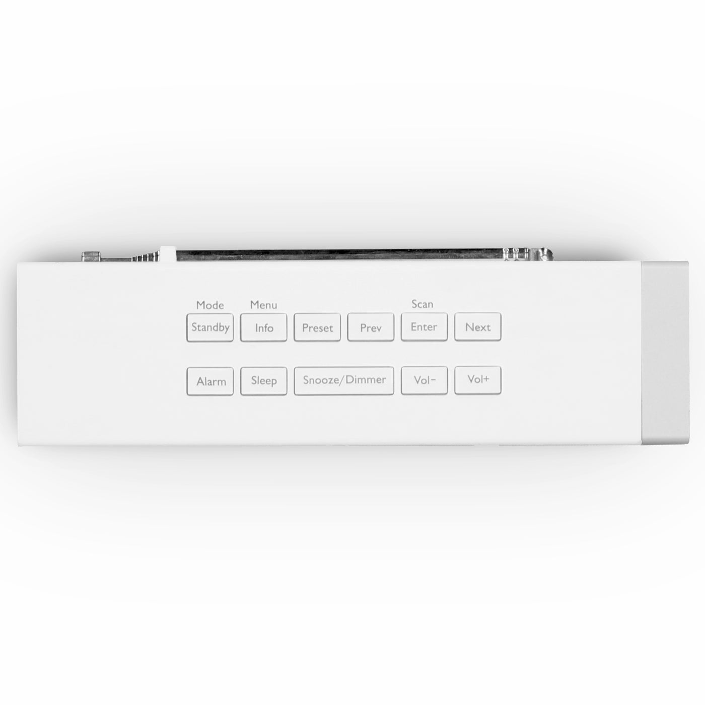 Lenco CR-630WH - Radio-réveil stéréo DAB+/FM avec connexion USB et entrée AUX - Blanc