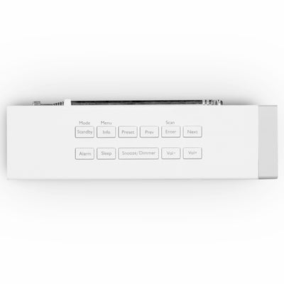 Lenco CR-630WH - Radio-réveil stéréo DAB+/FM avec connexion USB et entrée AUX - Blanc