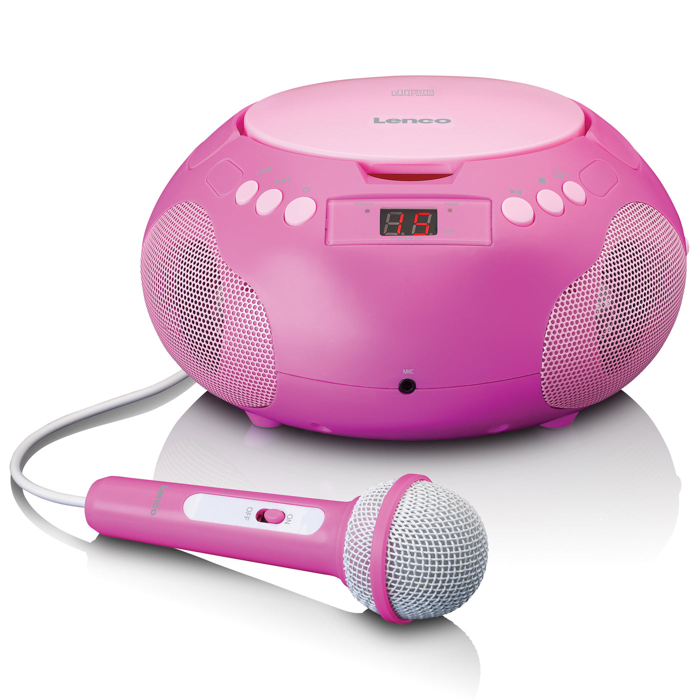 Lenco SCD-620PK - Portable radio/ CD player w. MIC. - Rose