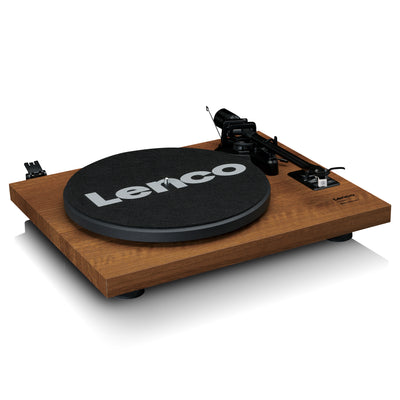Lenco LS-480WD - Bluetooth® Plattenspieler mit zwei externen Lautsprechern und 2 x 30 Watt RMS, holz