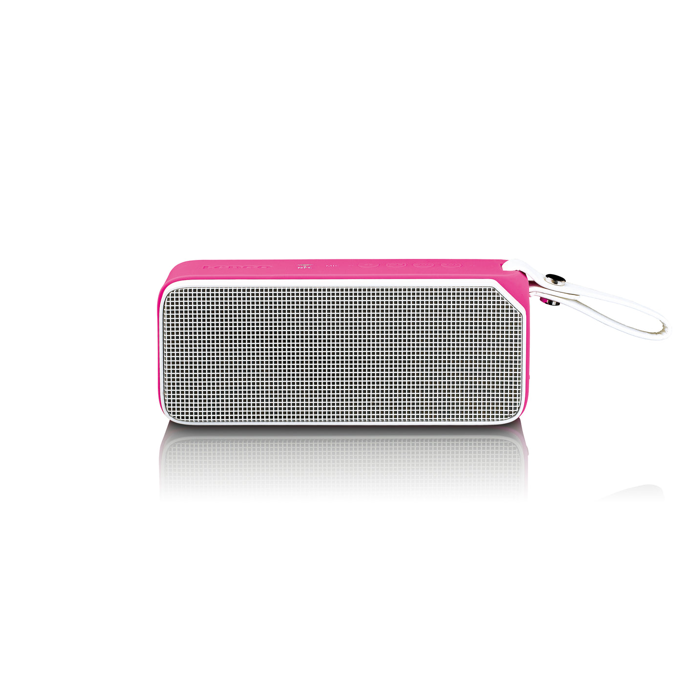 Lenco BT-191PK - Enceinte Bluetooth® étanche aux projections d'eau avec effets lumineux - Rose