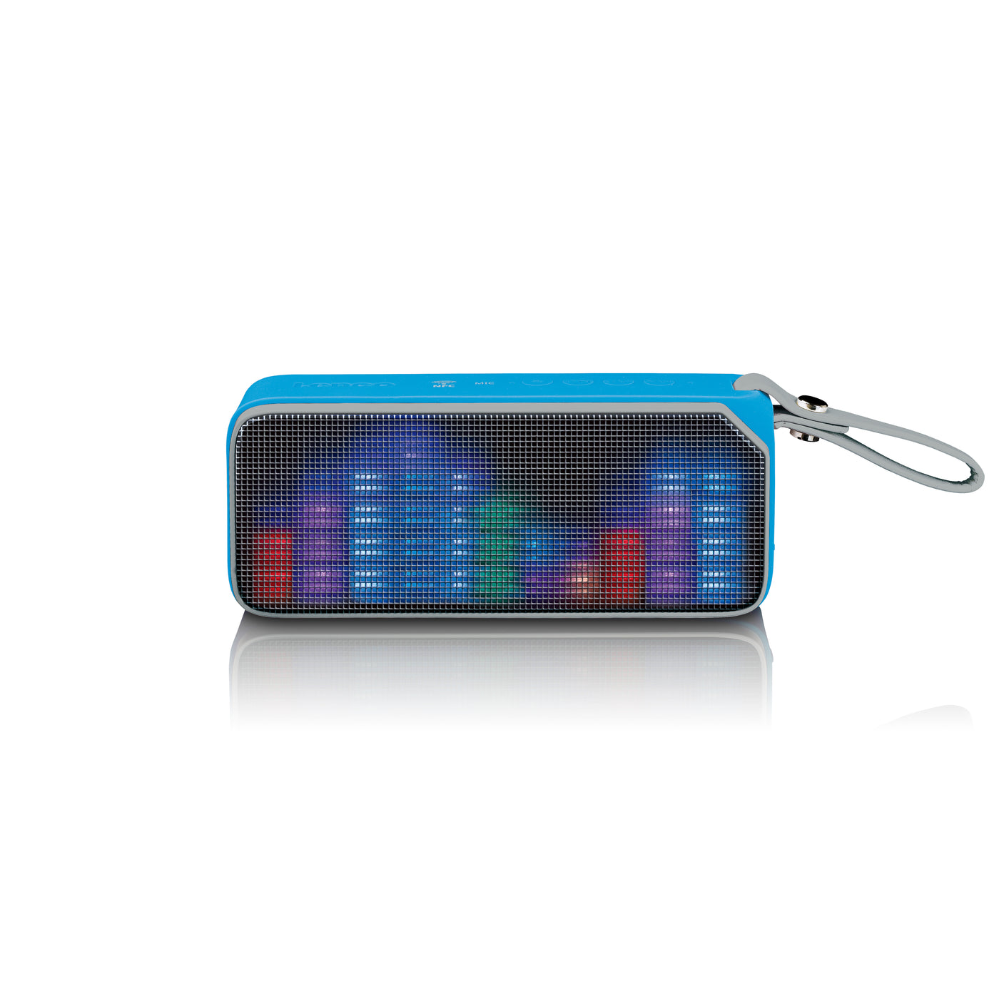 Lenco BT-191BU - Enceinte Bluetooth® étanche aux projections d'eau avec effets lumineux - Bleu