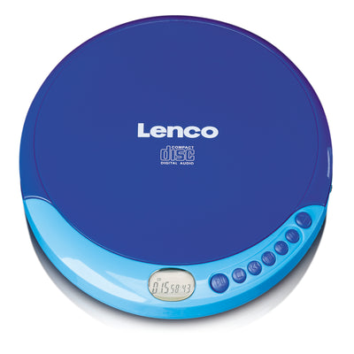 Lenco CD-011 - Lecteur CD portable avec fonction de rechargement - Bleu