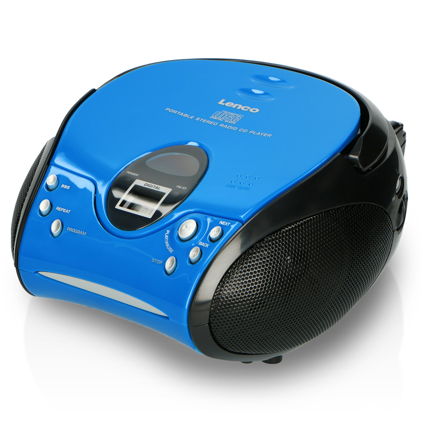 radio portable AUX , CD , FM , USB avec lecteur CD pour enfants bleu blanc