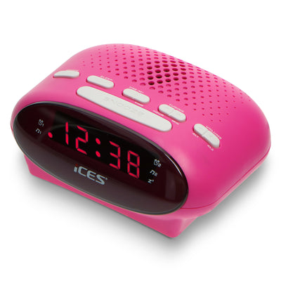 Ices ICR-210 Pink -Radio reveil FM, rose