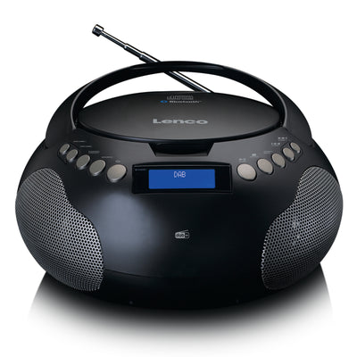 Lenco SCD-341BK - Radio stéréo portable DAB+/ FM avec Bluetooth® - Radio alimentée par batterie ou par secteur
