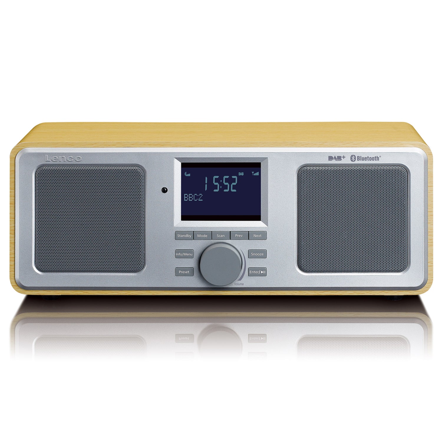 Lenco DAR-015WD - Radio de table - Bluetooth® - DAB+ - Bois
