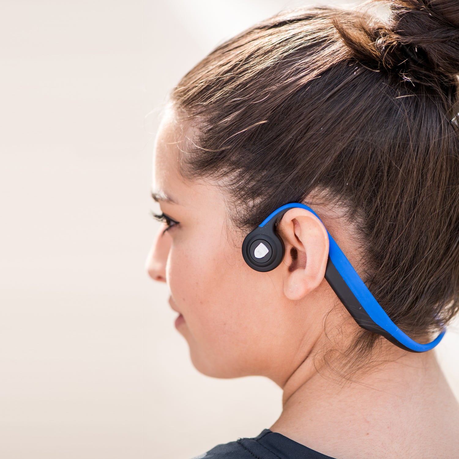 Lenco BCH-1000BU - Casque Bluetooth® à conduction osseuse, bleu