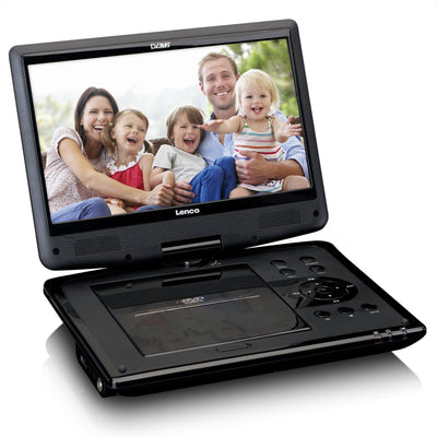 Lenco DVP-1064BK - Lecteur DVD portable 25,5 cm avec récepteur HD DVB T2 - Noir