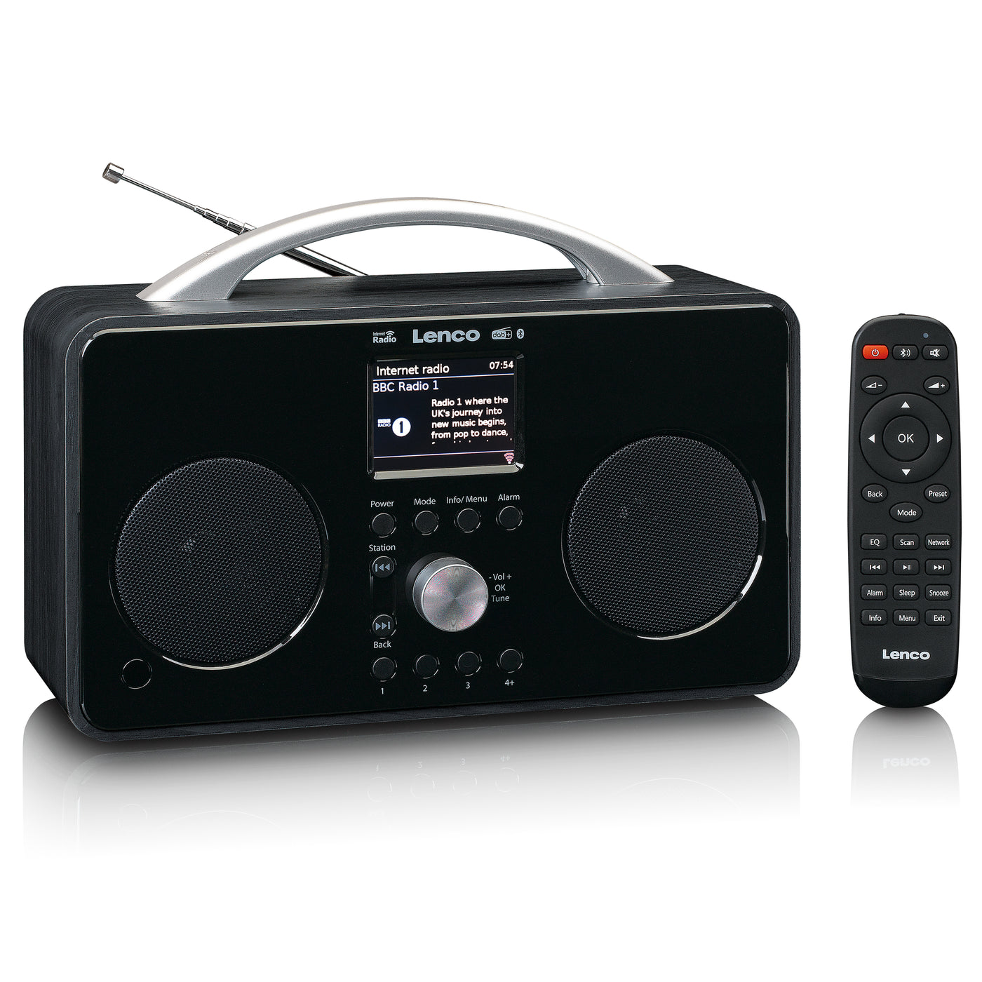 Lenco PIR-645BK - Radio FM / Internet / DAB+ avec Bluetooth® - Noir