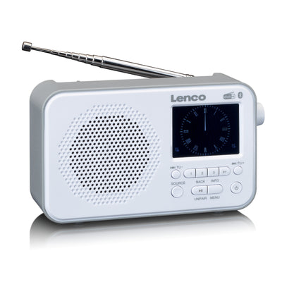 Lenco PDR-036WH - Radio DAB+/FM avec Bluetooth® - Blanc