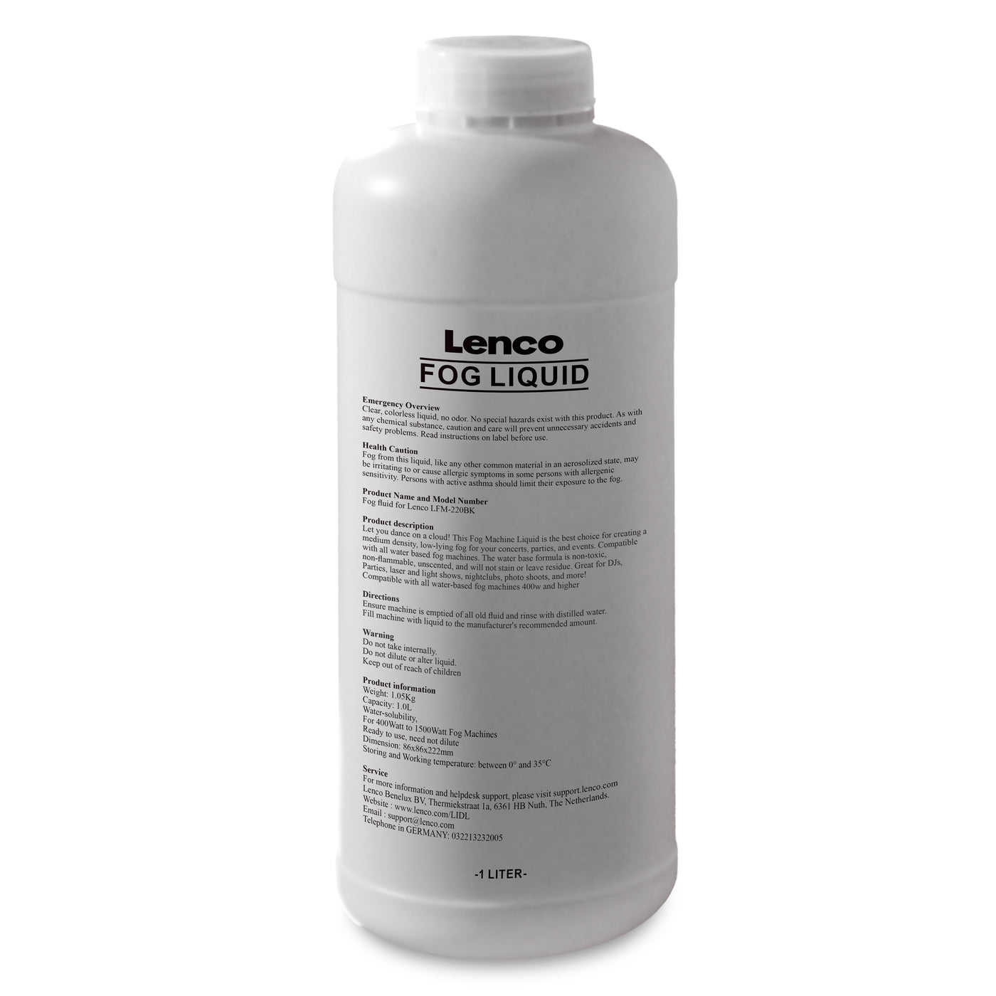 Lenco FML-100 - Liquide pour LFM-220 et autres machines à fumée