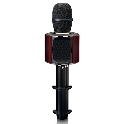 Lenco BMC-090BK - Microphone Bluetooth® pour karaoké avec enceinte et éclairage - Noir
